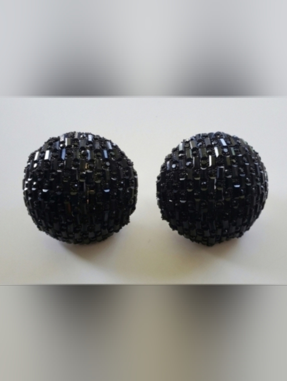 Rhinestone Dome/Button Earrings - Vintsge Style